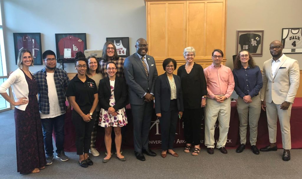 A group photo of students and community members at the Together Little Rock Event. 